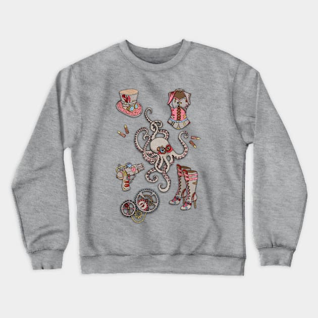 Steampunk Crewneck Sweatshirt by micklyn